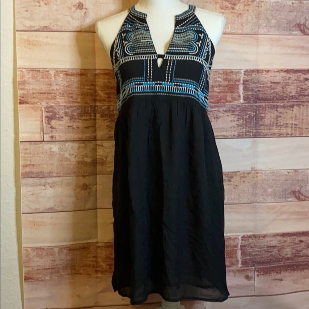 Black with Embroidered chest dress